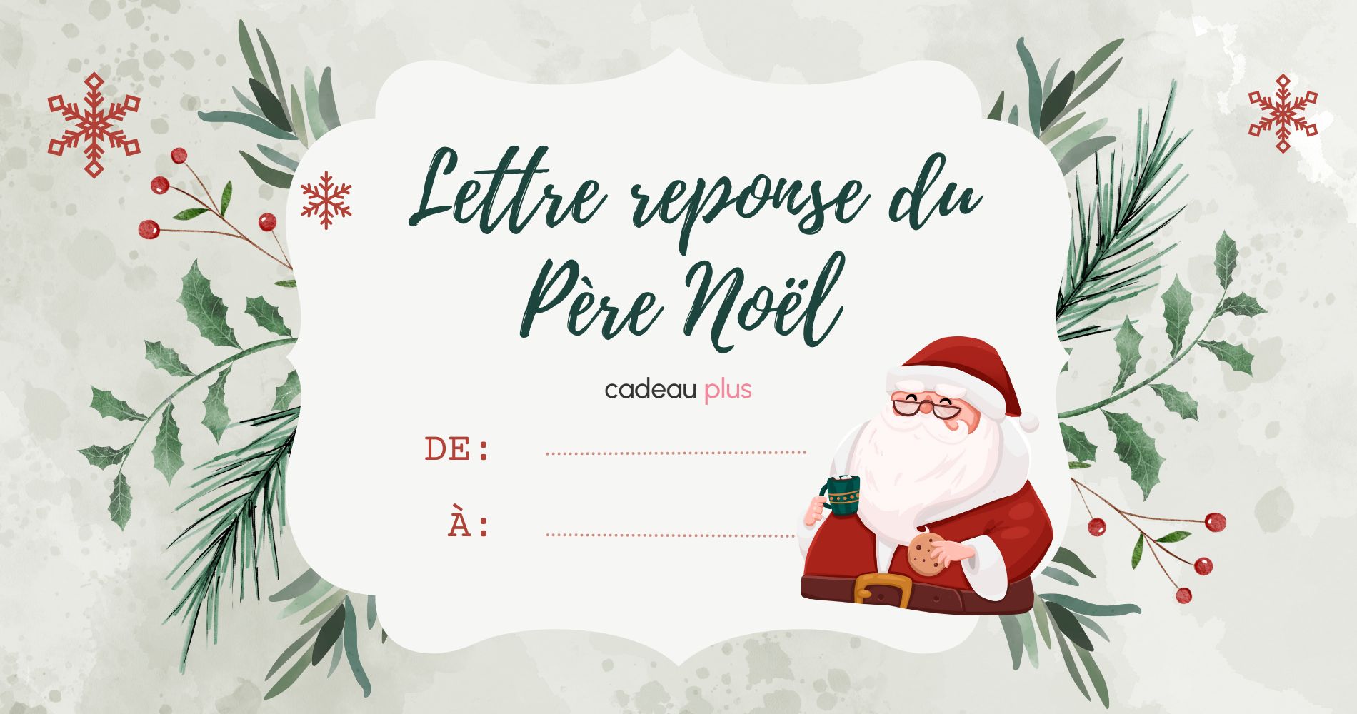 Lettre De Réponse Du Père Noël Personnalisée - Cadeau Plus