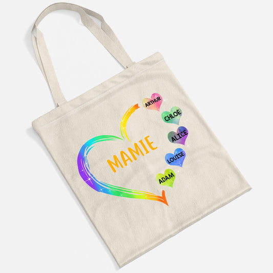 0041BFR2 mamie avec coeurs colores tote bag personnalise mamie