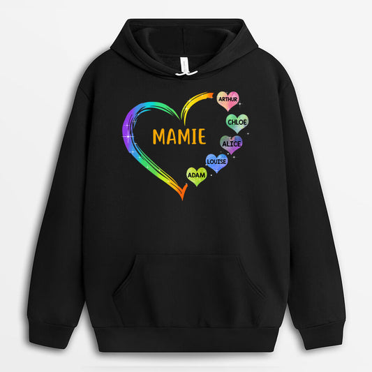 0041HFR2 present Personalisable SweataCapuche coeur maman mamie
