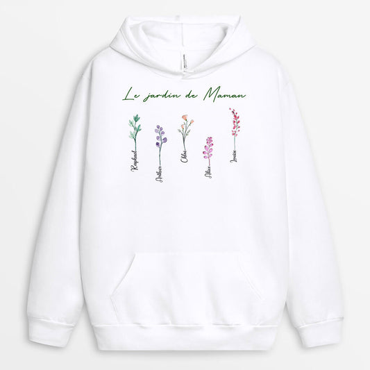 0065HFR2 cadeau Personalisable SweataCapuche jarrdin mamie maman