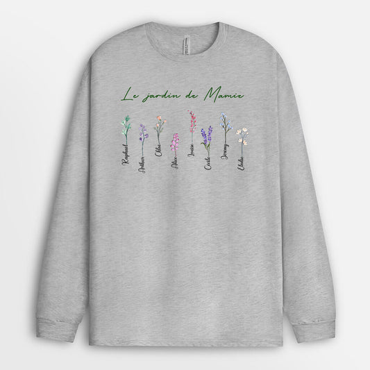0065NFR1 cadeau Personalisable ManchesLongues jarrdin mamie maman