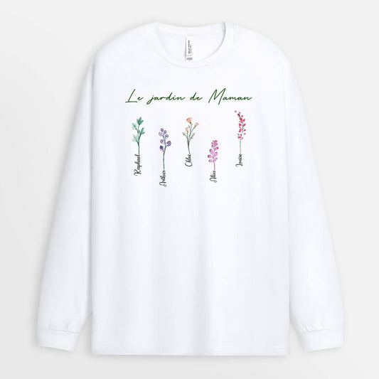 0065NFR2 cadeau Personalisable ManchesLongues jarrdin mamie maman