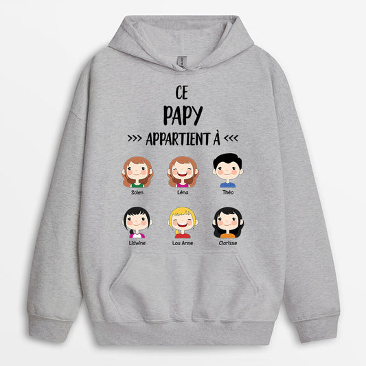 0141hFR2 present Personnalise SweataCapuche enfants papa papi