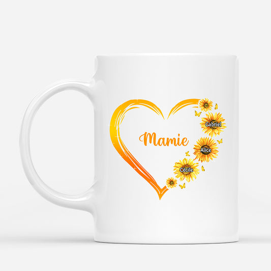 0192M107AFR2 present Personalisable tassse coeur maman mamie fleurs