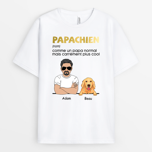 0218AFR1 t shirt personnalise chien papa chien cool 0218akh8c