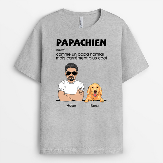 0218AFR2 t shirt personnalise chien papa chien cool 0218akh8c