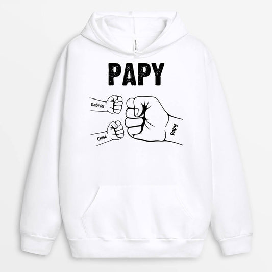 0263HFR2 cadeau personnalisable SweataCapuche poing papa papi_f5c72f22 7fda 4e95 b949 35374443fbff