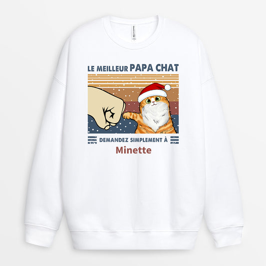 0528WFR1 sweatshirt personnalise meilleur papa chat noel 0528w5l8d_6322d108 4047 42ba 9e3c c425ccc73832