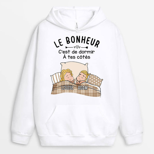 0541HFR1 Cadeau Personnalise SweataCapuche Ensemble Depuis Amoureux Couples