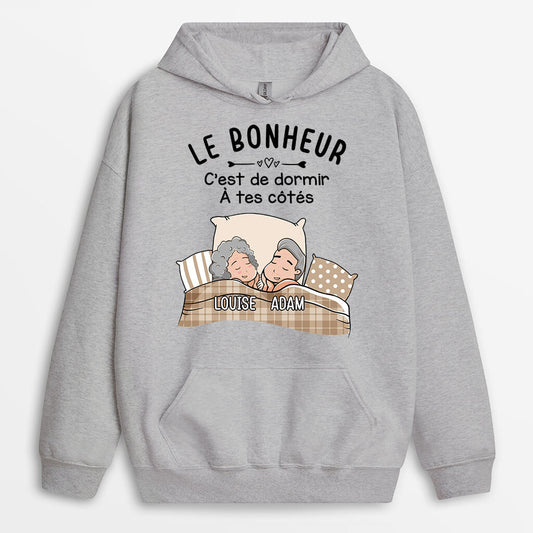 0541HFR2 Cadeau Personnalise SweataCapuche Ensemble Depuis Amoureux Couples