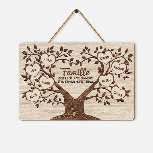0725QFR1 plaque en bois personnalise pour famille larbre familial 0725qtt8i
