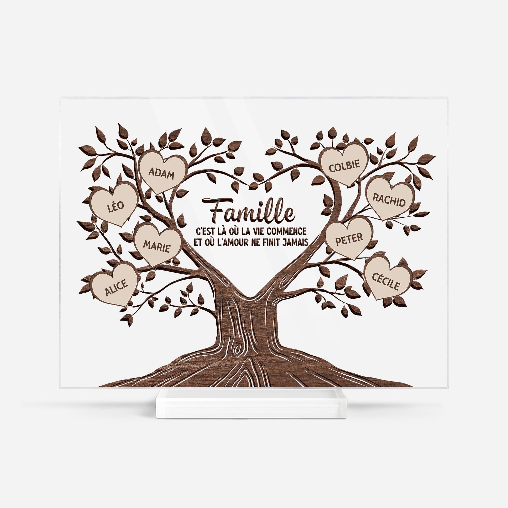 0725RFR1 plaque en acrylique personnalise pour famille larbre familial 0725rtt8i