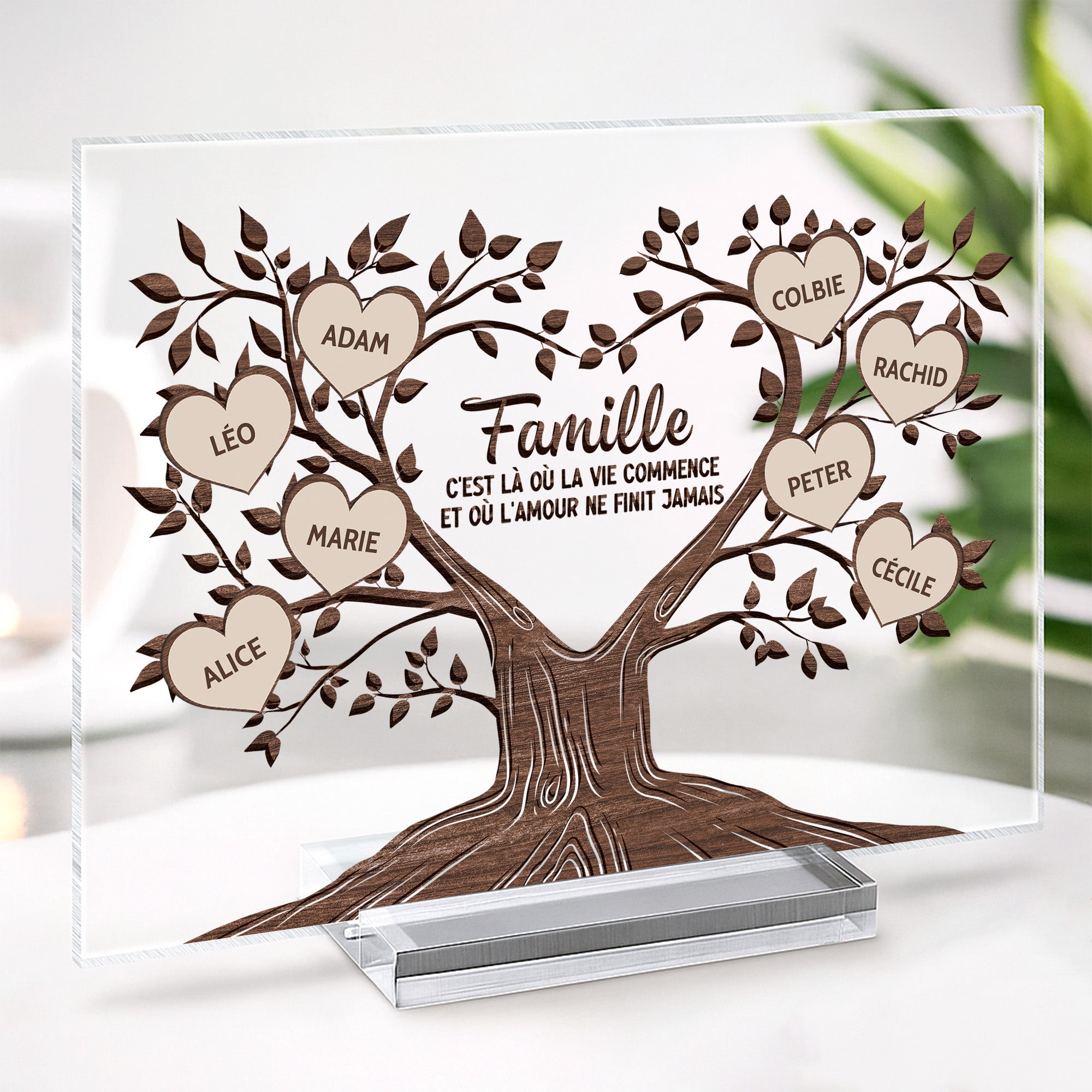 0725RFR2 plaque en acrylique personnalise pour famille larbre familial 0725rtt8i