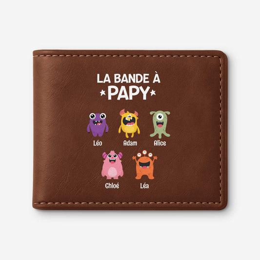 0795JFR1 portefeuille cuir personnalise la bande a papa petits monstres 0795jtq8b