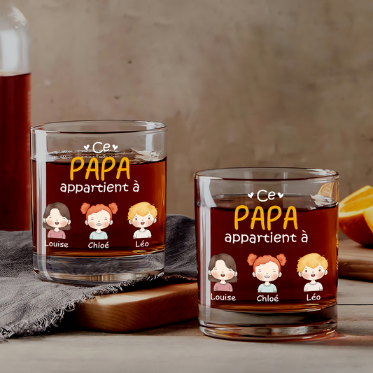 0827IFR1 verre a whisky personnalise ce papa appartient a version pastel 0827i8n8b