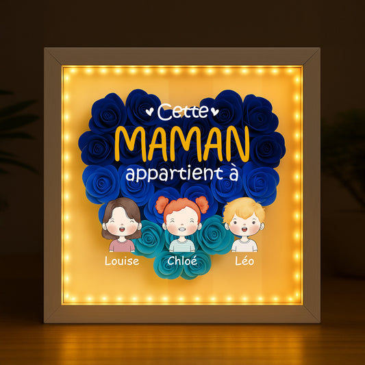 0827OFR2 boite a fleurs personnalisee cette mamie ours appartient a