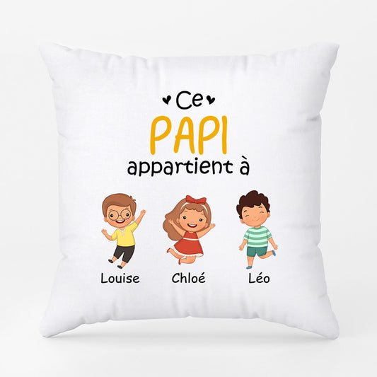 0865PFR2 Cadeau Personnalise Coussin Papa Papi