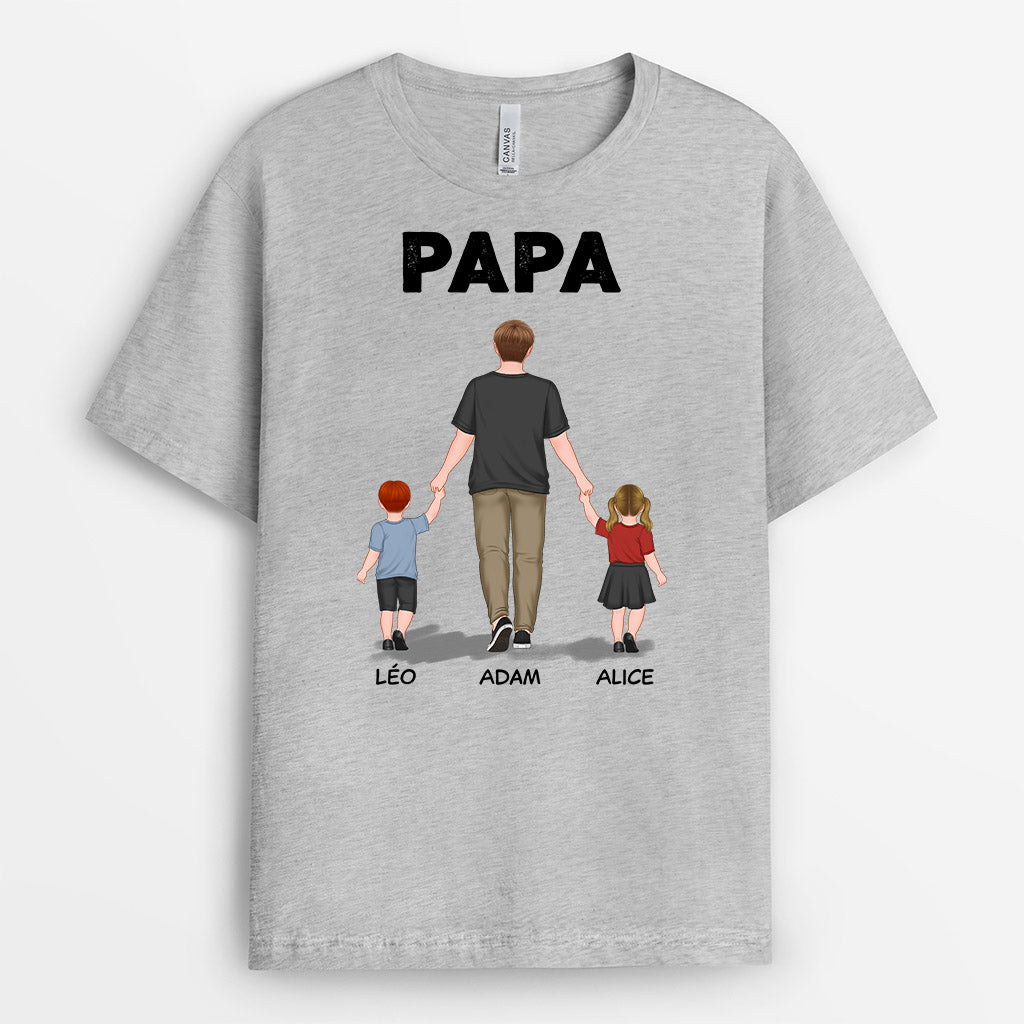 0909AFR2 Cadeau Personnalise T shirt Papa Papy