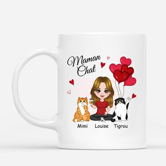 0916MFR1 Cadeau Personnalise Mug Maman Chat Amoureux des Chats_be50c8b9 2ca4 4dc9 8826 1f4542fd8997