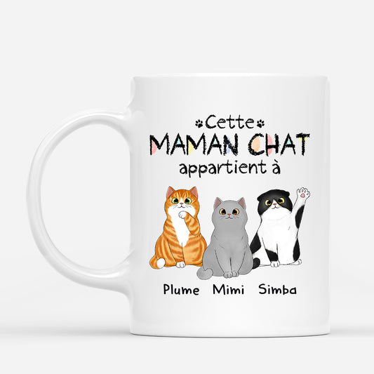 0938MFR3 mug cette maman chat ce papa chat appartient a personnalise
