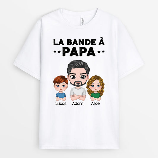 0951AFR1 Cadeau Personnalise T shirt Bande Papa Papi