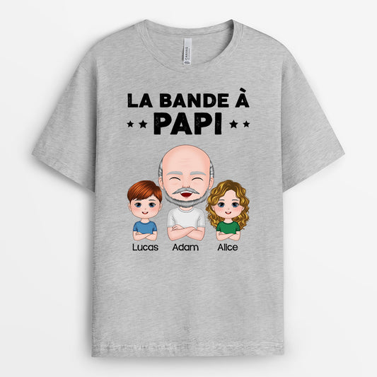 0951AFR2 Cadeau Personnalise T shirt Bande Papa Papi