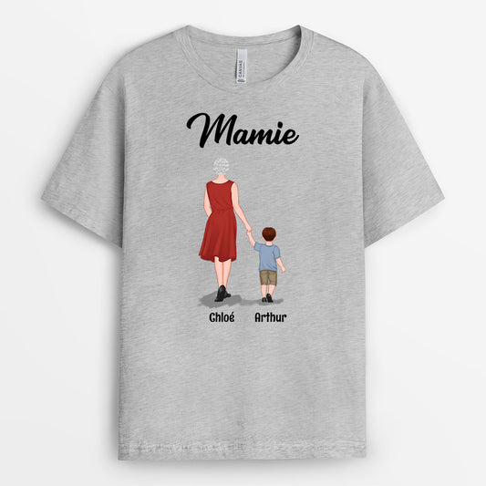 0957AFR2 Cadeau Personnalise T shirt Maman Mamie