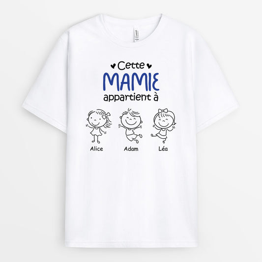 0959AFR1 Cadeau Personnalise T shirt Mamie Maman