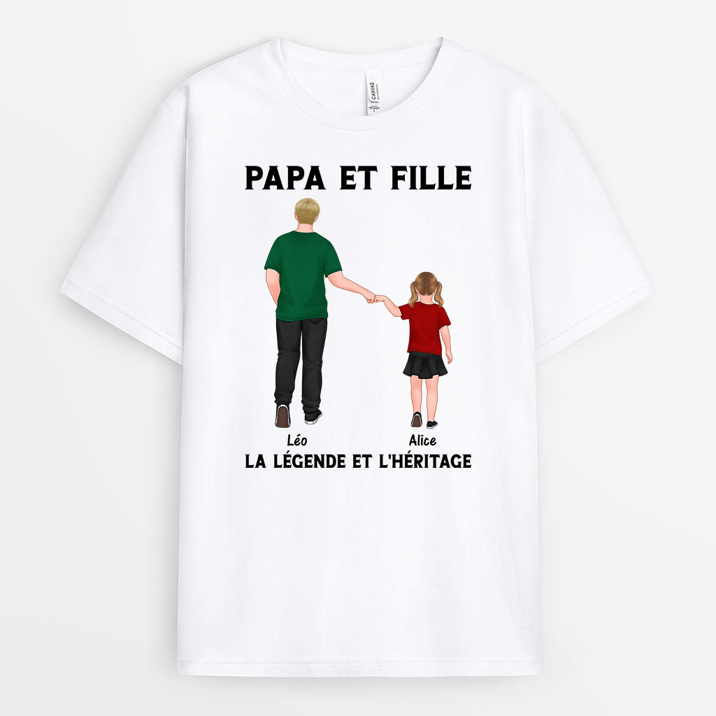 0974AFR1 Cadeau Personnalise T shirt Legende Papy Papa