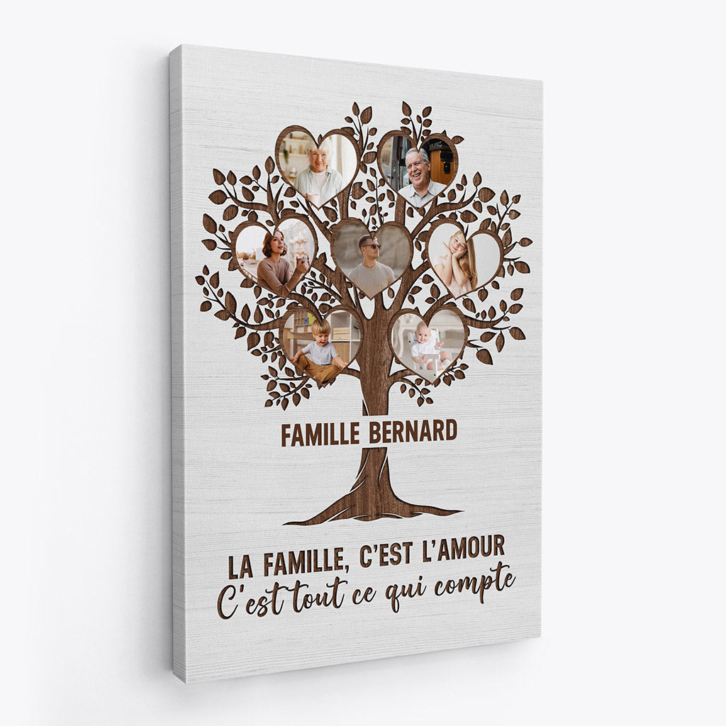 0977CFR2 Cadeau Personnalise Toile Famille Amour Famille