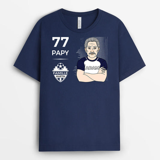 1009AFR2 Cadeau Personnalise T shirt Footballeur Papy Papa_313a649e d1a0 44a1 8559 cde7d294440c