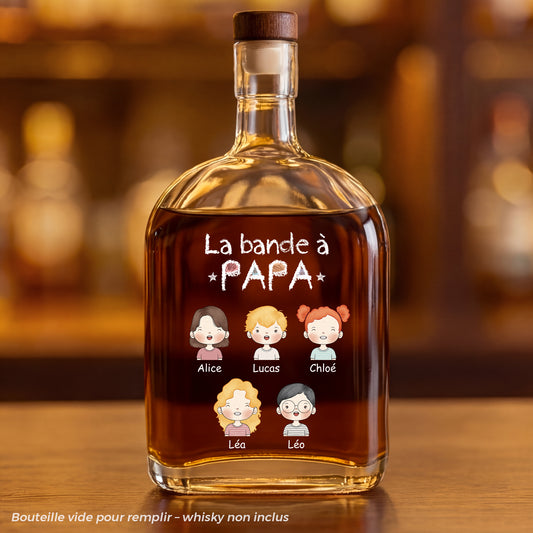 1017AFR1 bouteille whisky personnalisee avec prenom la bande a papa et papy 1017aicp0b