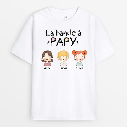 1017AFR2 Cadeau Personnalise T shirt Bande Papa Papi