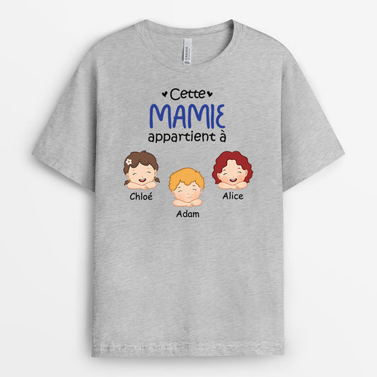 1025AFR2 Cadeau Personnalise T shirt Mamie Maman
