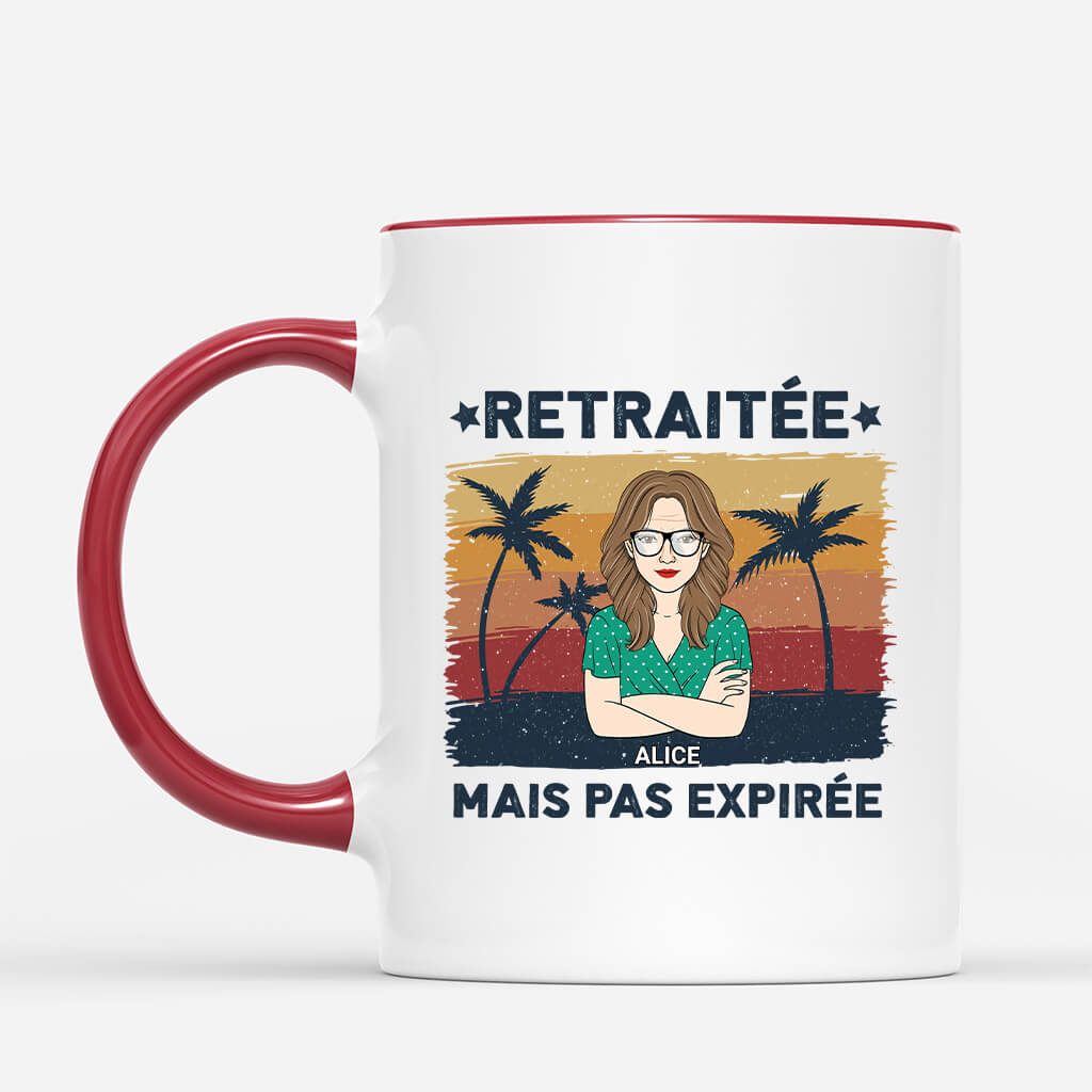 1045MFR2 Cadeau Personnalise Mug Retraitee Expiree Mamie Maman
