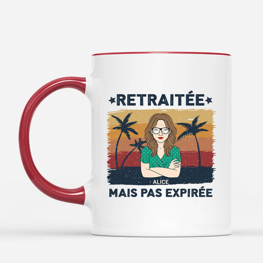 1045MFR2 Cadeau Personnalise Mug Retraitee Expiree Mamie Maman