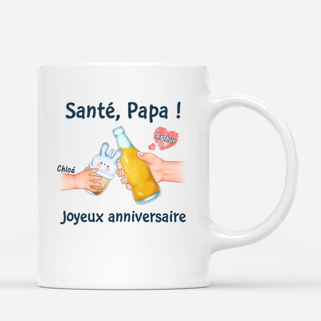 Mug Santé, Papa Joyeux Anniversaire Personnalisé - Cadeau Plus