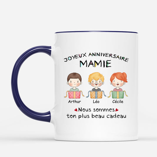 1049MFR2 Cadeau Personnalise Mug Beau cadeau anniversaire Maman Mamie