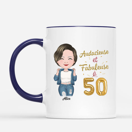1053MFR2 Cadeau Personnalise Mug Audacieuse Femme