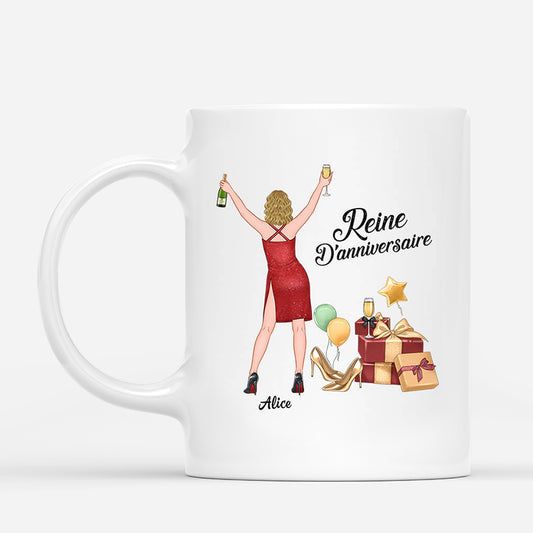 1054MFR1 Cadeau Personnalise Mug Reine Femme