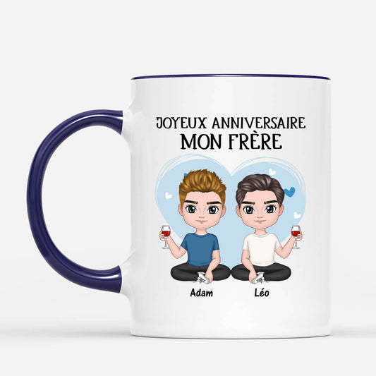 1055MFR2 Cadeau Personnalise Mug Anniversaire Soeur Frere