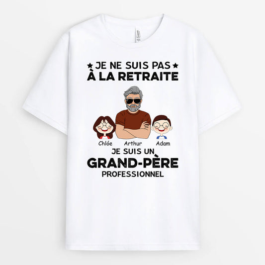 1057AFR1 Cadeau Personnalise T shirt Professionnel Papa Papi