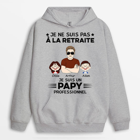 1057HFR2 Cadeau Personnalise Hoodie Professionnel Papa Papi