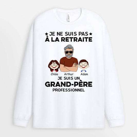 1057NFR1 Cadeau Personnalise Manches Longues Professionnel Papa Papi