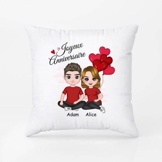 1058AFR1 Cadeau Personnalise Coussin Anniversaire Copain Mari Homme