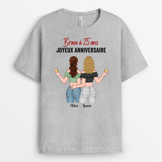 1070AFR2 Cadeau Personnalise T shirt Bravo Anniversaire