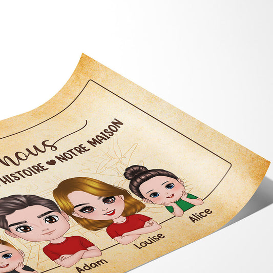 1083SFR2 Cadeau Personnalise Poster Vie Histoire Maison Famille