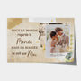 1088SFR1 Cadeau Personnalise Poster Le Monde Mariee Mariage