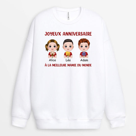1097AFR2 Cadeau Personnalise T shirt meilleure Maman anniversaire