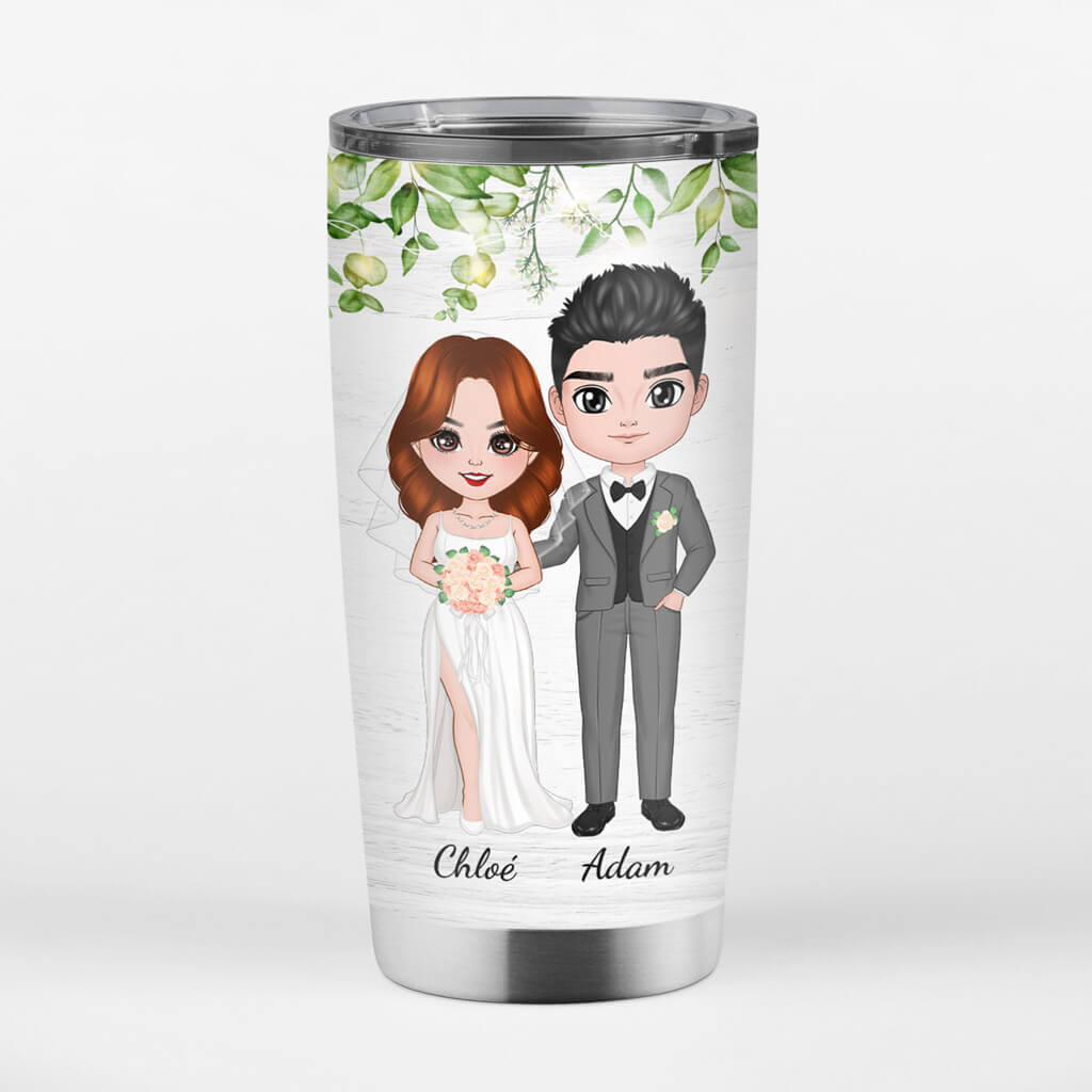 1107TFR2 Cadeau Personnalise Gobelet Allons y Mariage Couple Amoureux